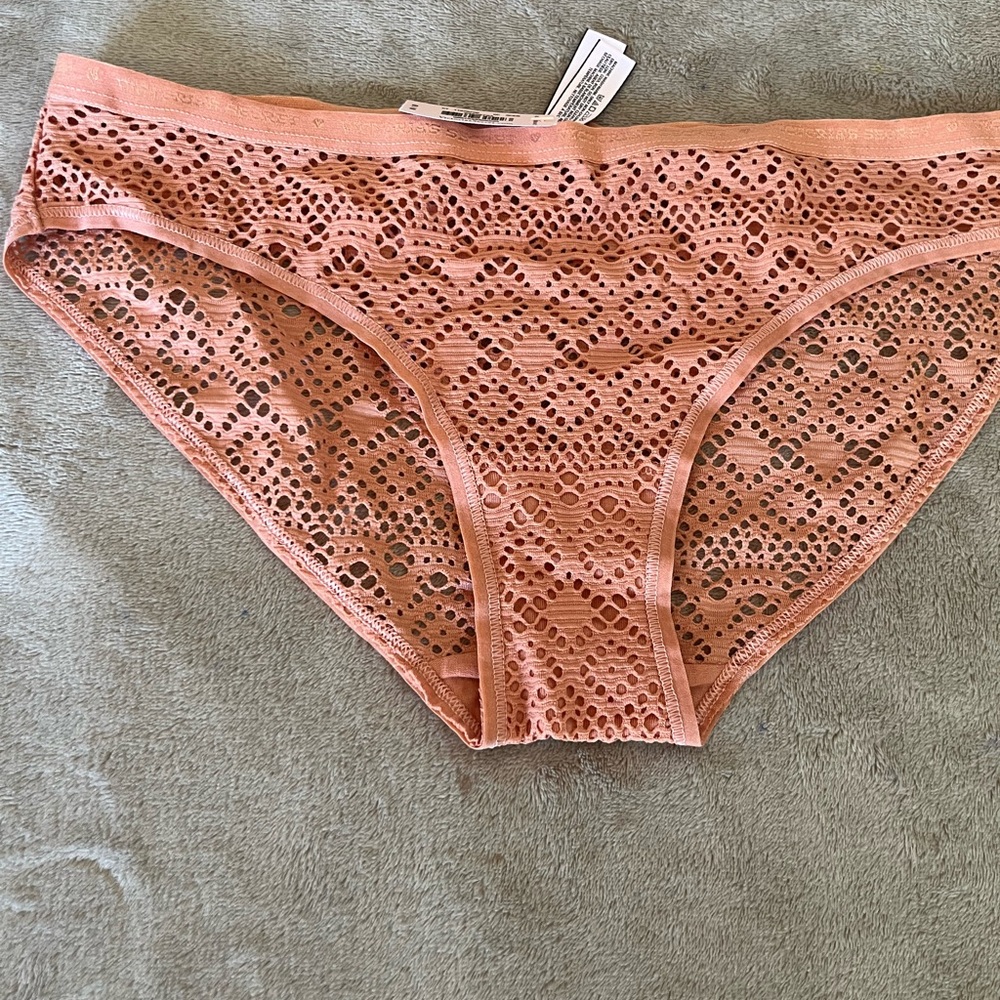 NWT Victoria’s Secret Panties Lace Mesh Bikini Size Medium